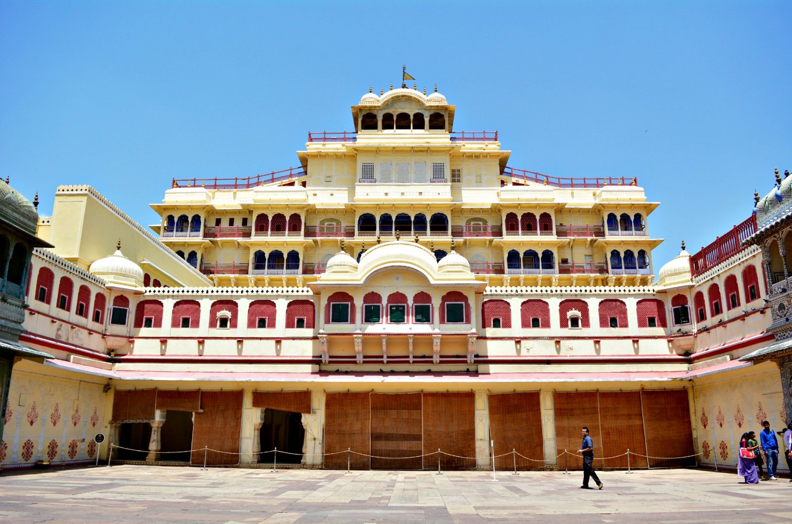 Royal courtyard and palace architecture at City Palace Jaipur