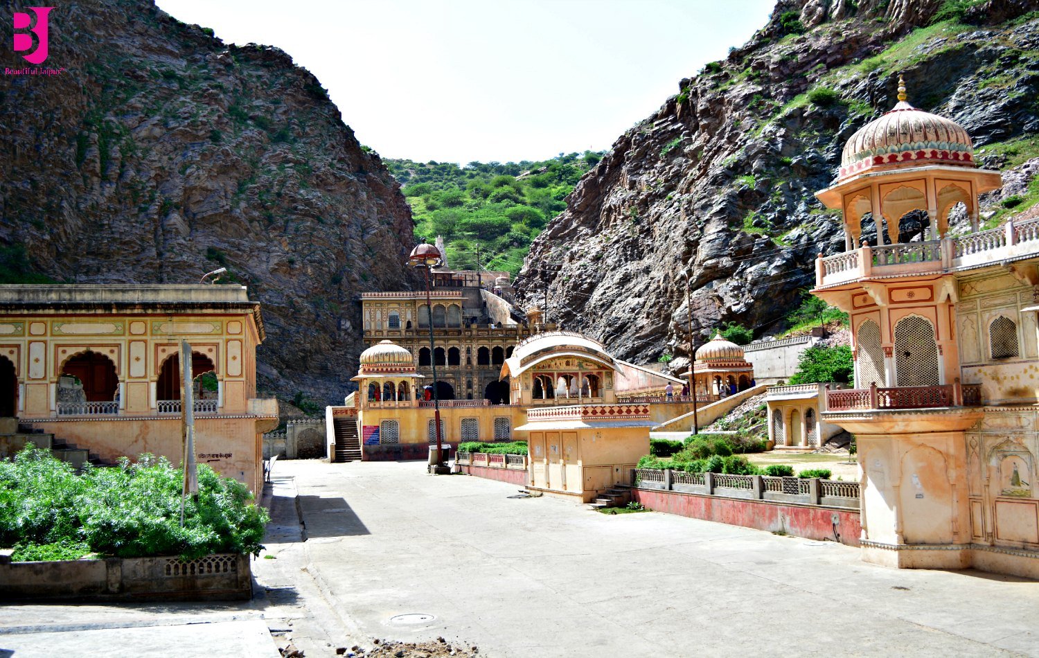 Galtaji Temple complex set between rocky Aravalli hills