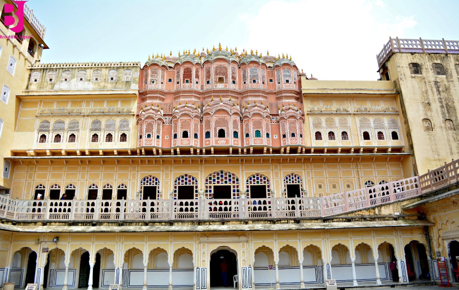 Rear courtyard architecture inside Hawa Mahal Jaipur