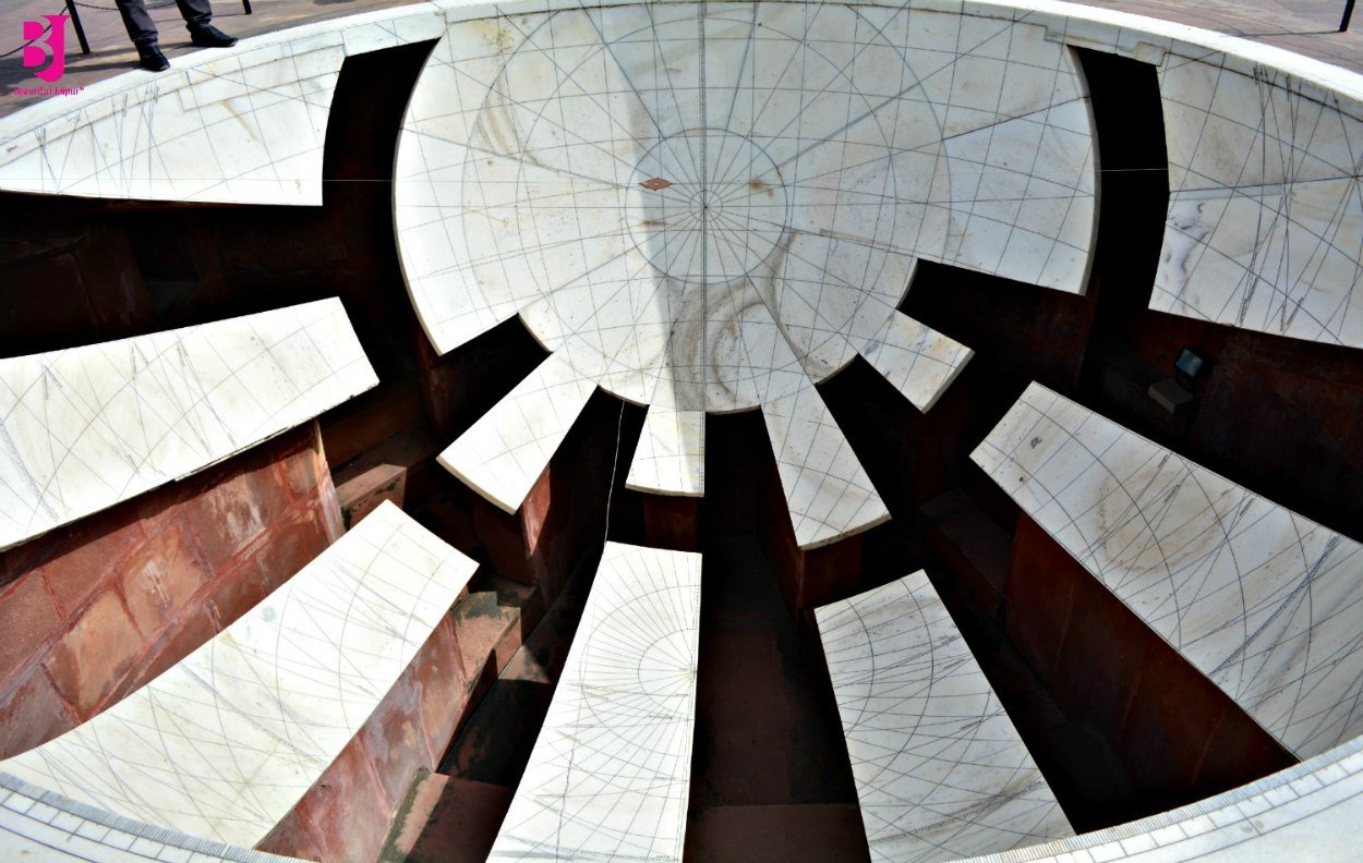 Inside view of Jai Prakash Yantra at Jantar Mantar Jaipur