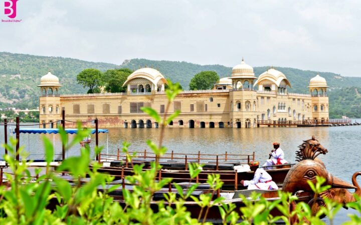 Jal Mahal Jaipur surrounded by Man Sagar Lake and Aravalli hills