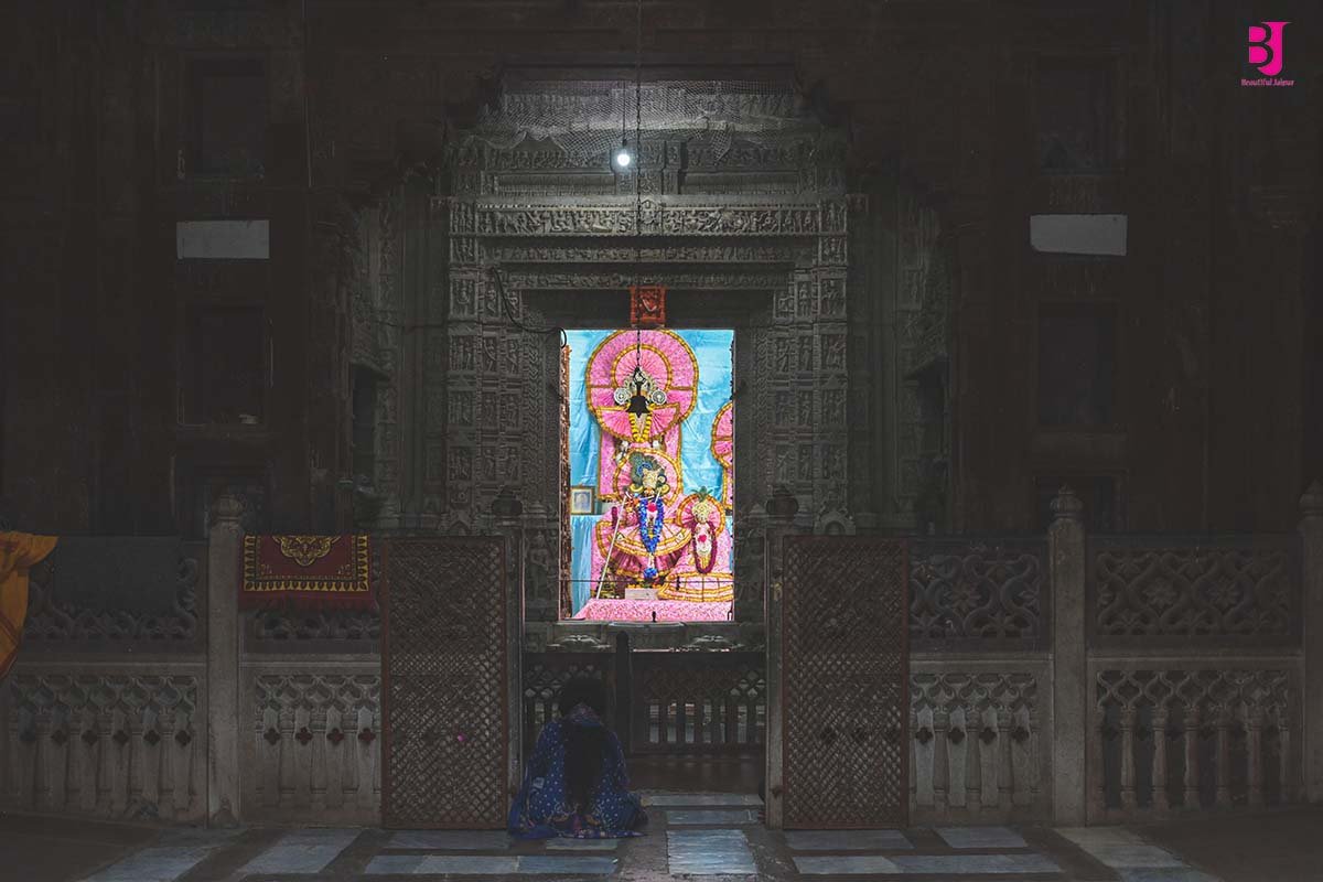 Krishna idol inside Jagat Shiromani Temple in Amer Jaipur