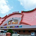 Pink Art Deco facade of Raj Mandir Cinema Jaipur
