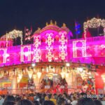 Moti Dungri Ganesh Temple decorated with lights during Ganesh Utsav