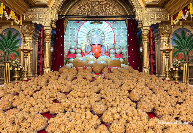 Modak jhanki at Moti Dungri Ganesh Temple Jaipur
