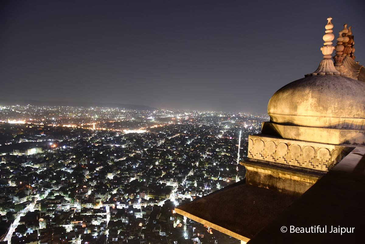 Jaipur night view from Nahargarh Fort