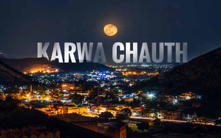 Karwa Chauth moonrise over Jaipur at night – Jaipur moonrise time 8:23 PM